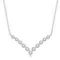 Tansy Ultramarine Chevron Diamond Necklace