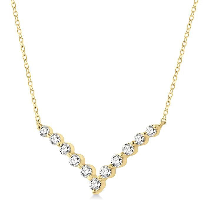 Marigold Elysian Chevron Diamond Necklace