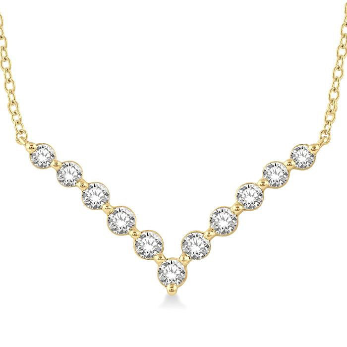 Marigold Elysian Chevron Diamond Necklace