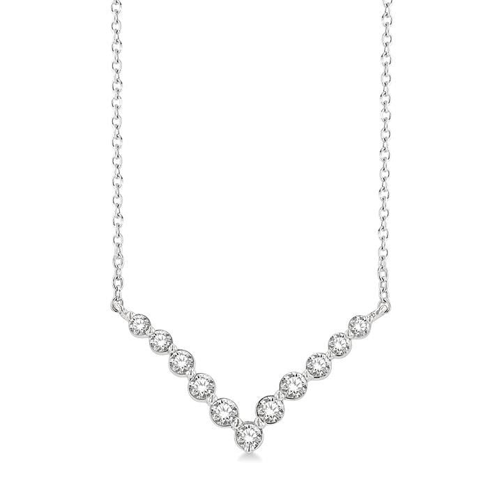 Chantilly Helios Chevron Diamond Necklace