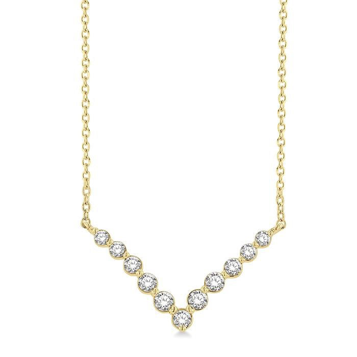 Orchid Galatea Chevron Diamond Necklace