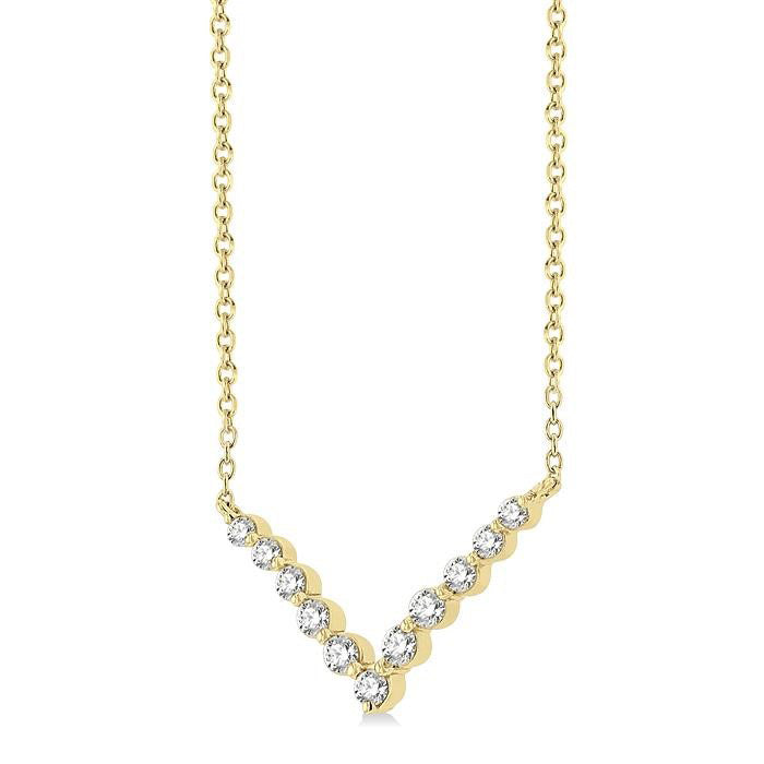 Orchid Galatea Chevron Diamond Necklace