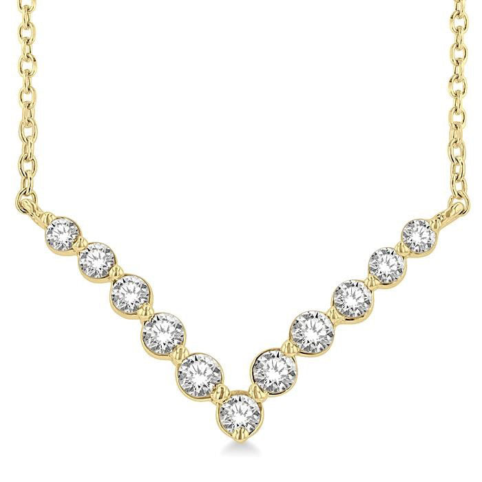 Orchid Galatea Chevron Diamond Necklace