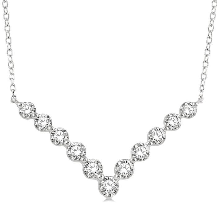 Gale Lustre Chevron Diamond Necklace