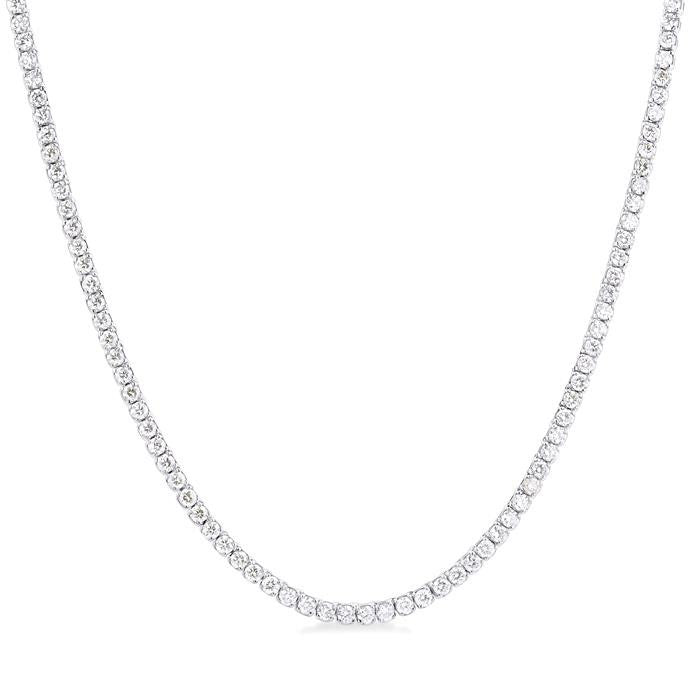 Chantilly Laurel Paperclip Diamond Tennis Necklace