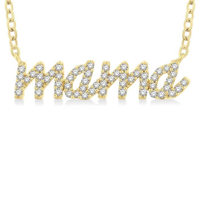 Script 'Mama' Diamond Name Necklace