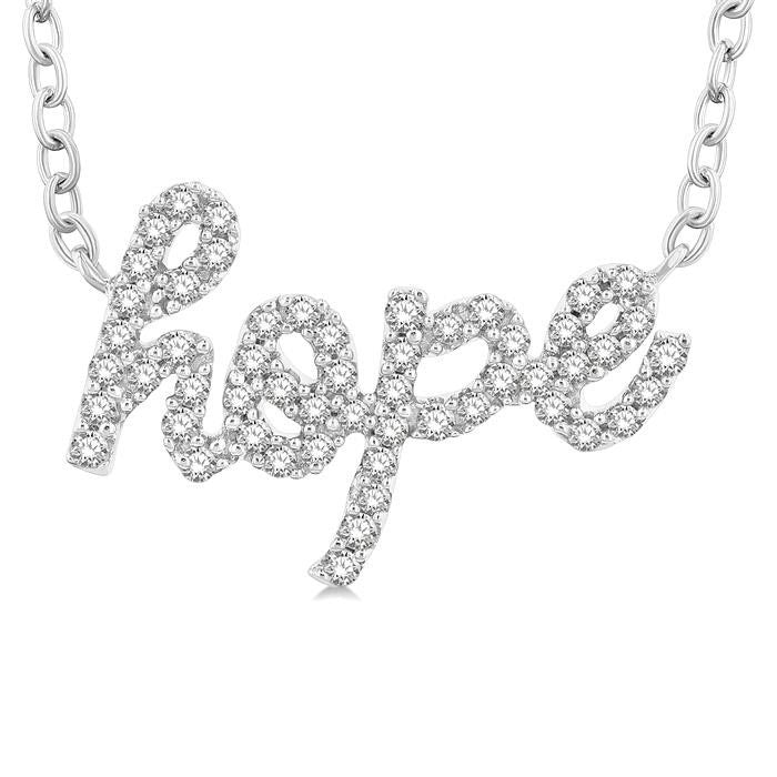 Script 'Hope' Diamond Name Necklace