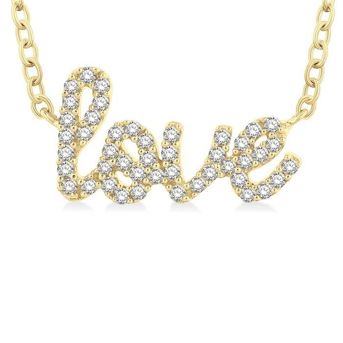 Script 'Love' Diamond Name Necklace