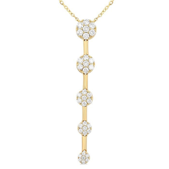 Vertical Bar Graduated Diamond Necklace