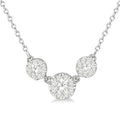 Round Shape Past Present & Future Shine Bright Essential Diamond Necklace