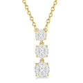 Gale Gaia Round Shape Past Present & Future Shine Bright Diamond Pendant