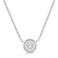 Vellum Lyric Round Shape Bezel Set Shine Bright Essential Diamond Pendant