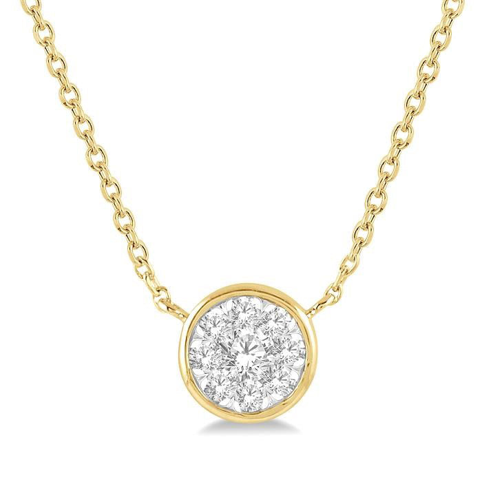 Deneuve Symphony Round Shape Shine Bright Essential Diamond Pendant