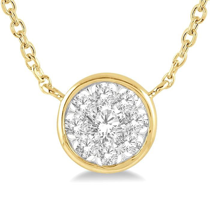 Deneuve Symphony Round Shape Shine Bright Essential Diamond Pendant