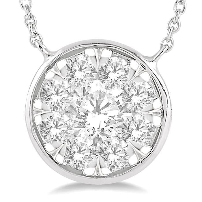 Heritage Perseus Round Shape Shine Bright Essential Diamond Pendant