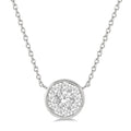 1/3 Ctw Round Shape Shine Bright Diamond Pendant With Chain in 14K White Gold