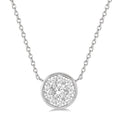 1/3 Ctw Round Shape Shine Bright Diamond Pendant With Chain in 14K White Gold