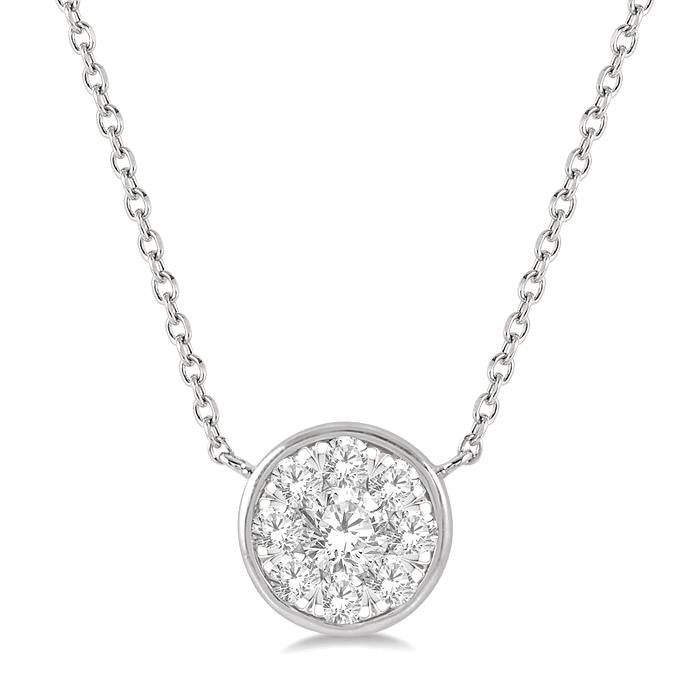Clover Ballet Round Shape Shine Bright Essential Diamond Pendant