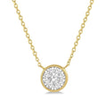 3/4 Ctw Round Shape Shine Bright Diamond Pendant With Chain in 14K Yellow and White Gold