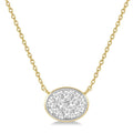 Riviera Sabine Oval Shape East-West Shine Bright Essential Diamond Pendant