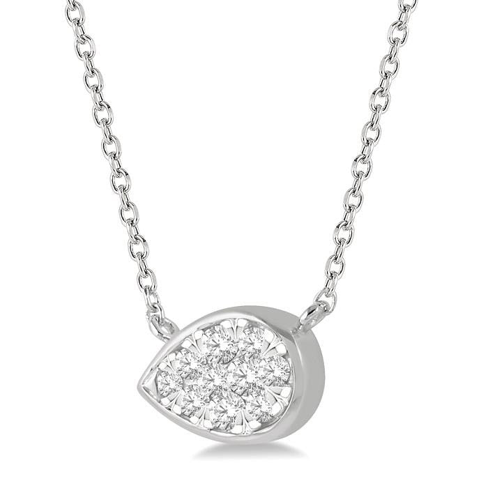 Isolde Thistle Pear Shape East-West Shine Bright Essential Diamond Pendant