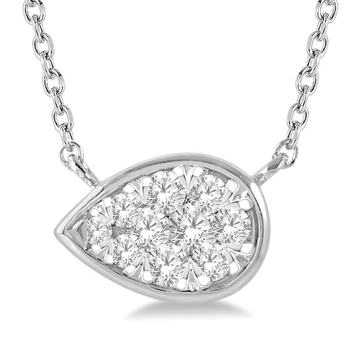 Isolde Thistle Pear Shape East-West Shine Bright Essential Diamond Pendant