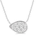 1/2 Ctw Pear Shape Shine Bright Diamond Pendant With Chain in 14K White Gold