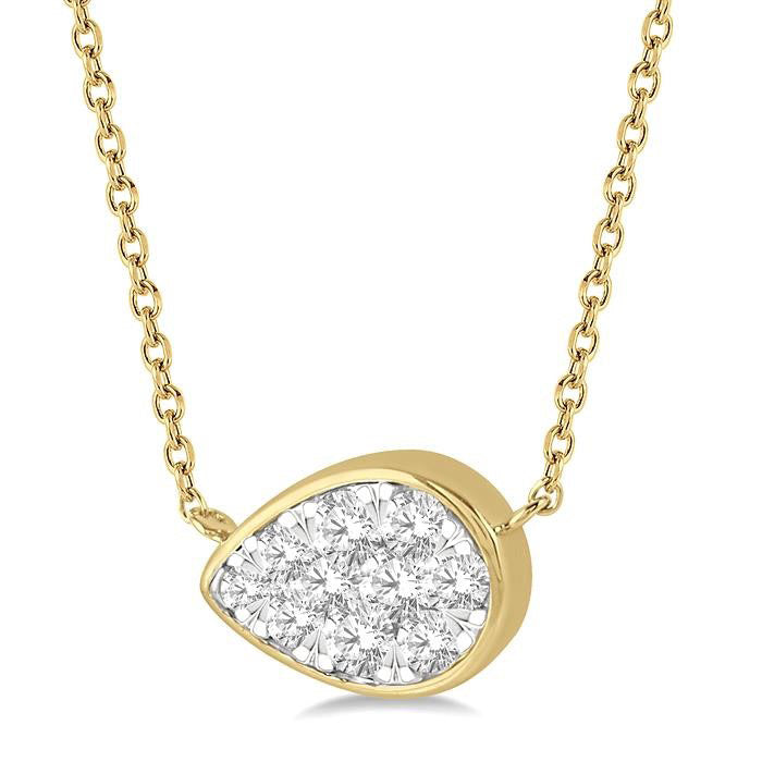 Serenade Kalliope Pear Shape East-West Shine Bright Essential Diamond Pendant
