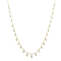 5/8 Ctw Bezel Set Round Cut Diamond Station Necklace in 14K Yellow Gold