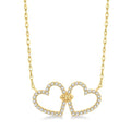 Twin Heart Shape Diamond Necklace