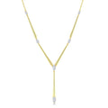 1 Ctw Marquise Cut Diamond Tapered Bar Necklace in 14K Yellow Gold