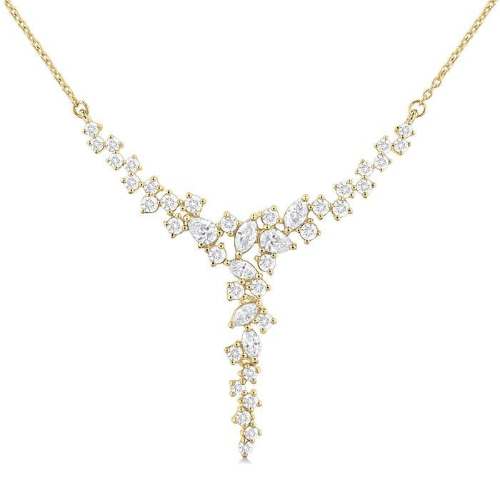 Mixed Shape Scatter Diamond Necklace