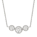 Evergreen Celestia 3 Stone Bezel Set Diamond Necklace
