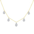 Pear Shape Dangle Diamond Necklace