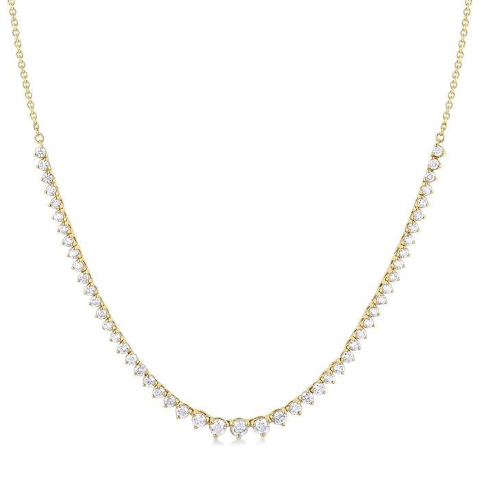 Bellona Celestia Halfway Riviera Diamond Necklace