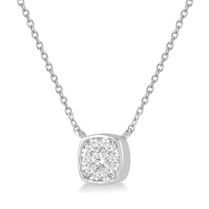 Orchid Penrose Cushion Shape Shine Bright Essential Diamond Pendant