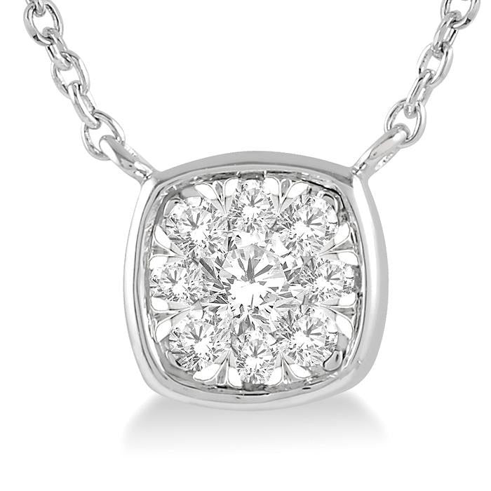 Orchid Penrose Cushion Shape Shine Bright Essential Diamond Pendant
