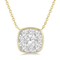 Mistral Echo Cushion Shape Shine Bright Essential Diamond Pendant