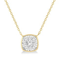 Starling Finesse Cushion Shape Bezel Set Shine Bright Essential Diamond Pendant