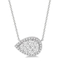 Chantilly Gaia Pear Shape East-West Halo Shine Bright Essential Diamond Pendant