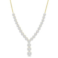 2 1/4 Ctw Shine Bright Round Cut Diamond Necklace in 14K Yellow and White Gold