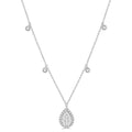 Regalia Harrier Pear Shape Halo Shine Bright Diamond Necklace