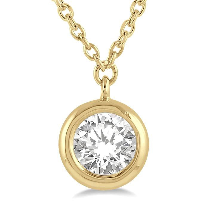 Xanthe Gala Round Shape Bezel Set Diamond Pendant