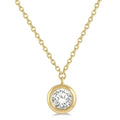 1/5 Ctw Round Cut Diamond Pendant With Chain in 14K Yellow Gold