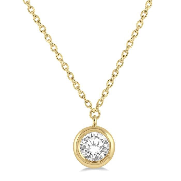 Waverly Kaia Round Shape Bezel Set Diamond Pendant