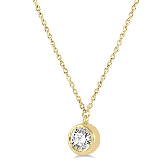 Waverly Kaia Round Shape Bezel Set Diamond Pendant