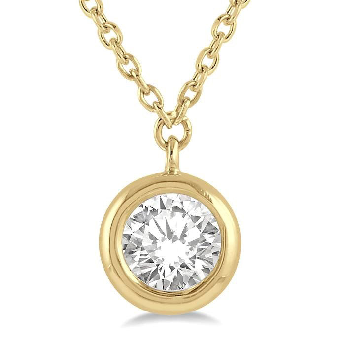 Waverly Kaia Round Shape Bezel Set Diamond Pendant