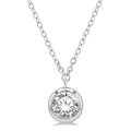 1/2 Ctw Round Cut Diamond Pendant With Chain in 14K White Gold