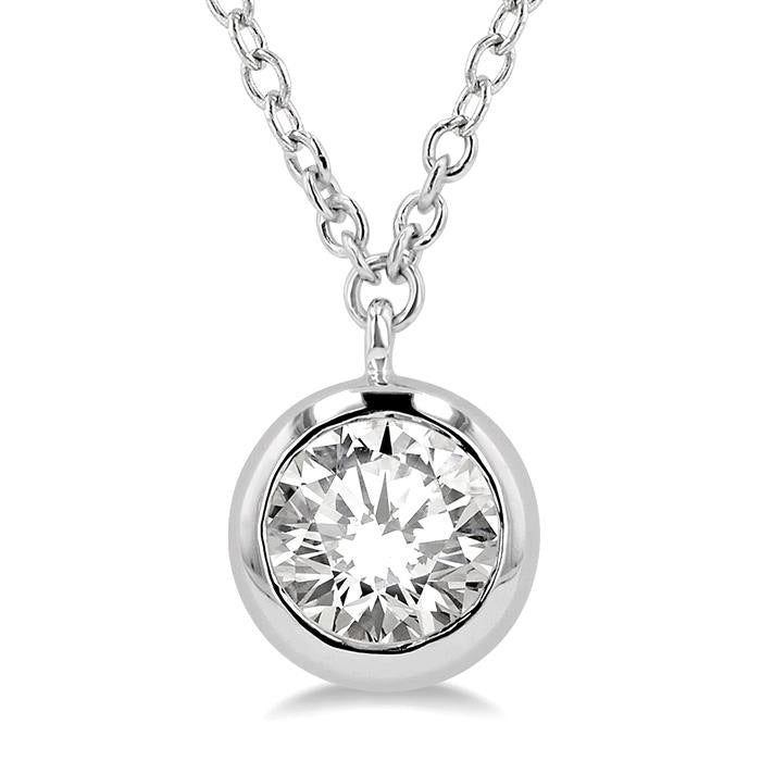 Allure Paragon Round Shape Bezel Set Diamond Pendant