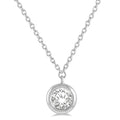 3/8 Ctw Round Cut Diamond Pendant With Chain in 14K White Gold